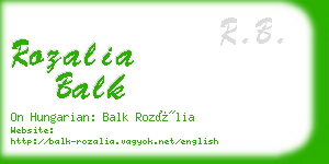 rozalia balk business card